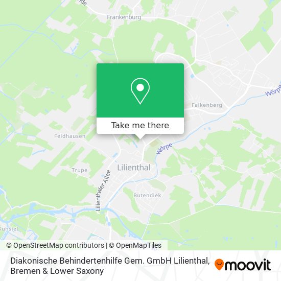 Карта Diakonische Behindertenhilfe Gem. GmbH Lilienthal