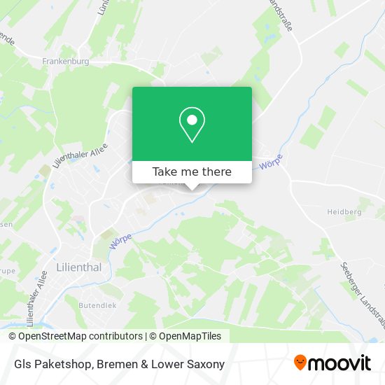 Gls Paketshop map