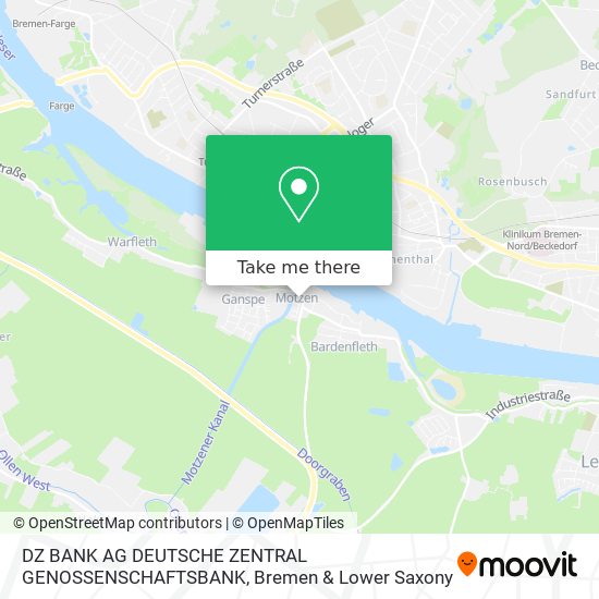DZ BANK AG DEUTSCHE ZENTRAL GENOSSENSCHAFTSBANK map