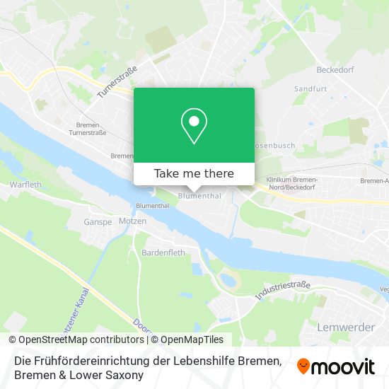 Die Frühfördereinrichtung der Lebenshilfe Bremen map