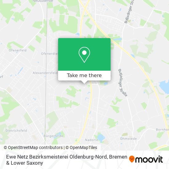 Ewe Netz Bezirksmeisterei Oldenburg-Nord map