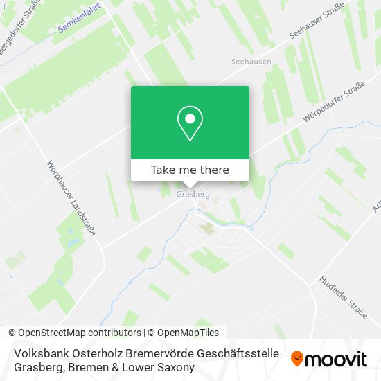 Карта Volksbank Osterholz Bremervörde Geschäftsstelle Grasberg