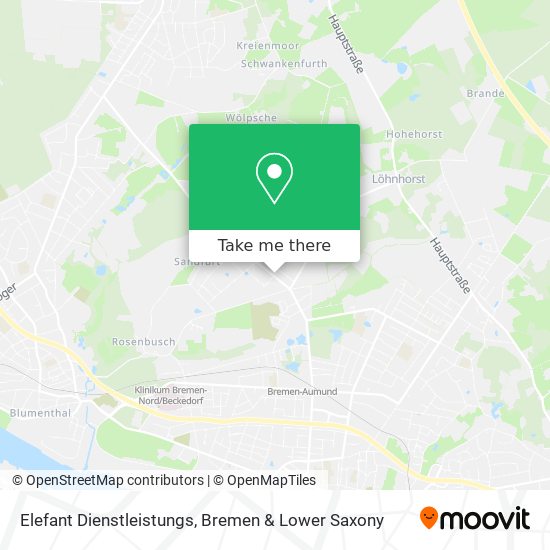Elefant Dienstleistungs map