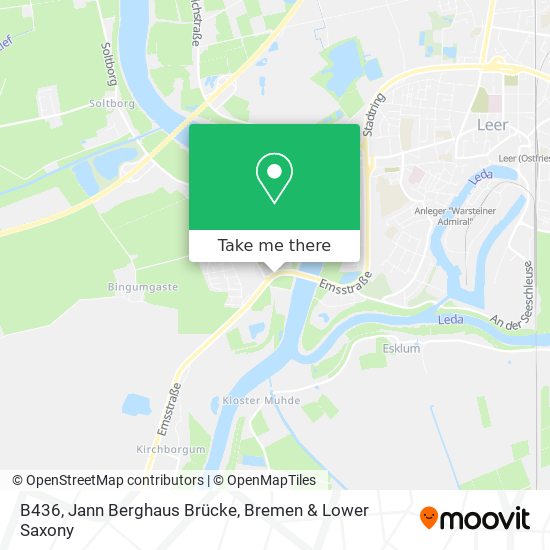B436, Jann Berghaus Brücke map