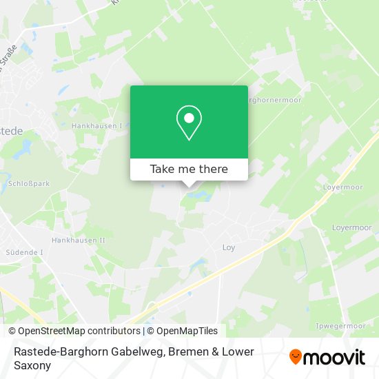 Rastede-Barghorn Gabelweg map