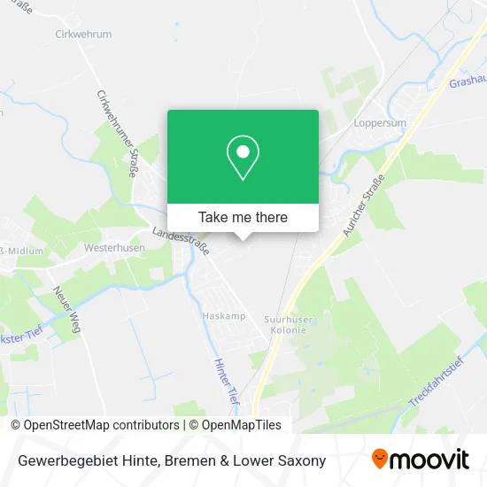 Карта Gewerbegebiet Hinte