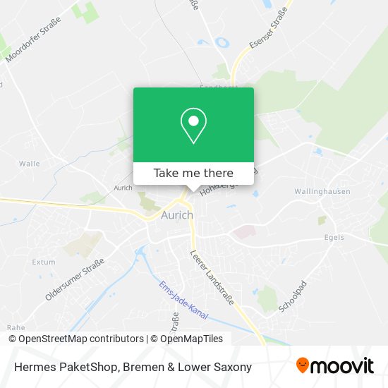 Hermes PaketShop map