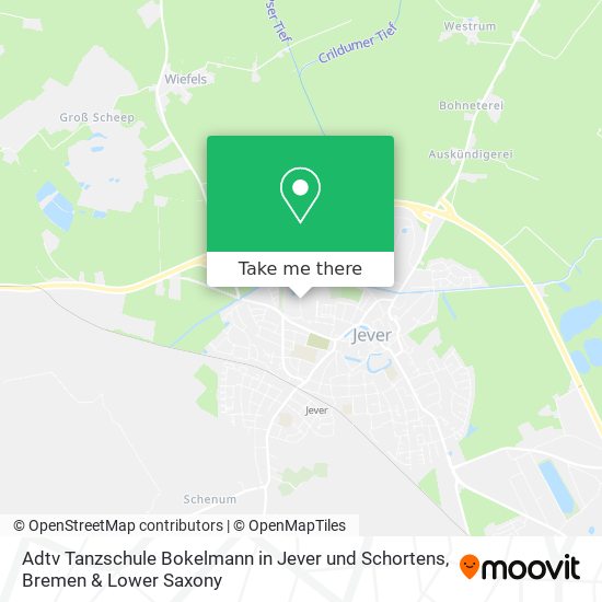 Adtv Tanzschule Bokelmann in Jever und Schortens map