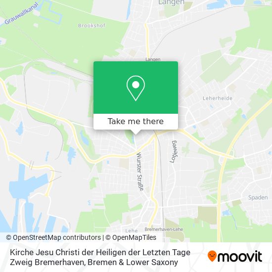 Kirche Jesu Christi der Heiligen der Letzten Tage Zweig Bremerhaven map