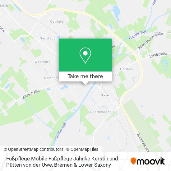 Fußpflege Mobile Fußpflege Jahnke Kerstin und Pütten von der Uwe map