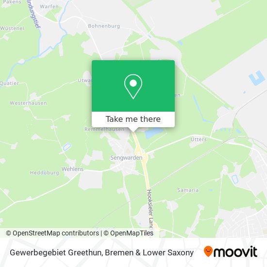Gewerbegebiet Greethun map