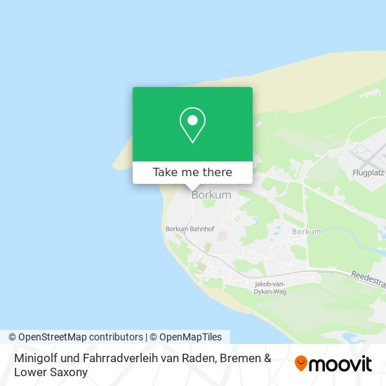 Minigolf und Fahrradverleih van Raden map