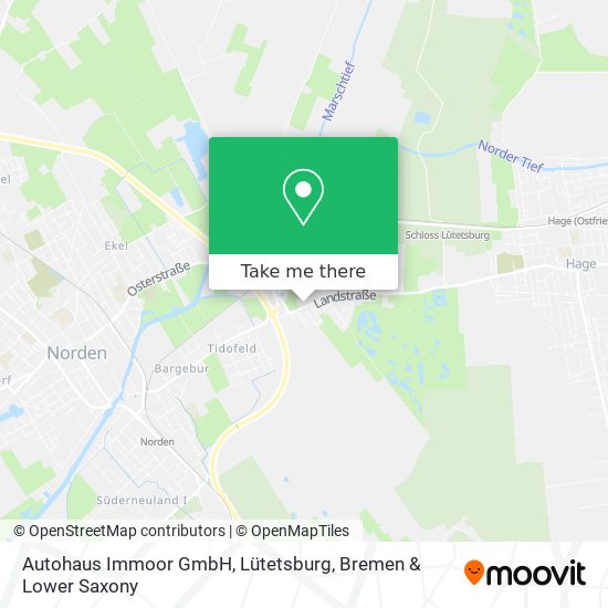 Autohaus Immoor GmbH, Lütetsburg map