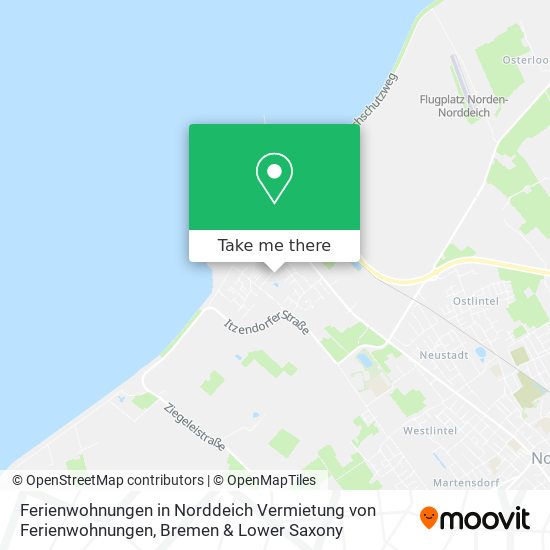 Ferienwohnungen in Norddeich Vermietung von Ferienwohnungen map
