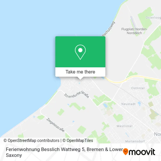Карта Ferienwohnung Besslich Wattweg 5