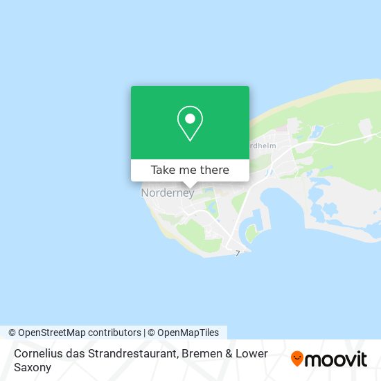 Карта Cornelius das Strandrestaurant