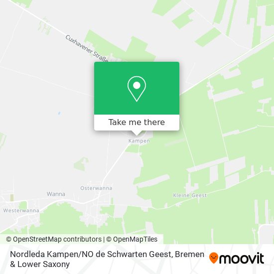 Nordleda Kampen / NO de Schwarten Geest map