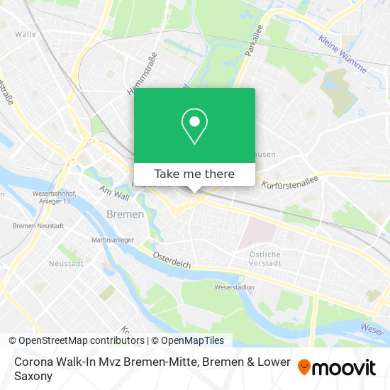 Corona Walk-In Mvz Bremen-Mitte map