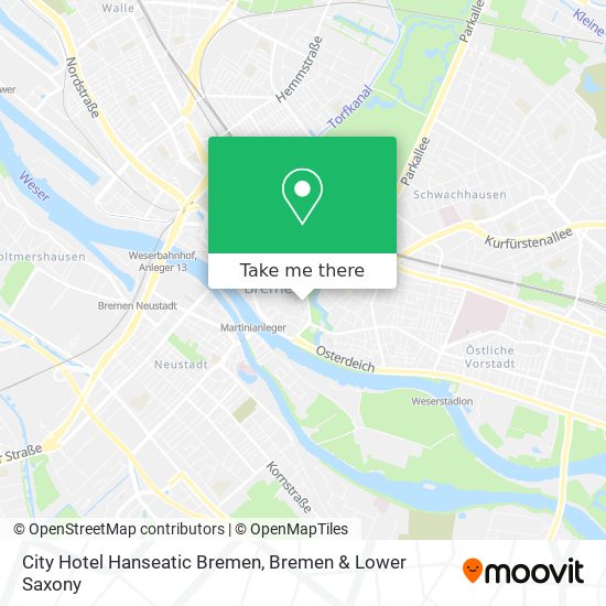 City Hotel Hanseatic Bremen map