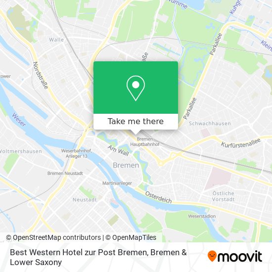 Карта Best Western Hotel zur Post Bremen