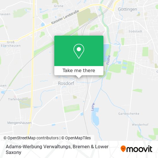 Adams-Werbung Verwaltungs map