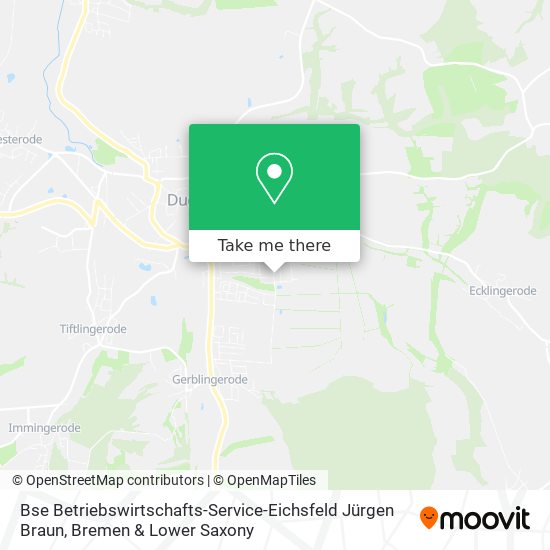 Карта Bse Betriebswirtschafts-Service-Eichsfeld Jürgen Braun