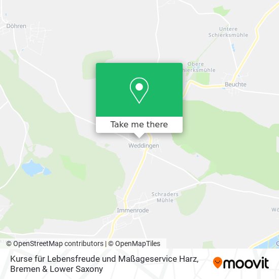 Kurse für Lebensfreude und Maßageservice Harz map