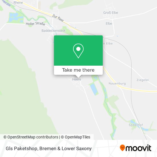 Gls Paketshop map