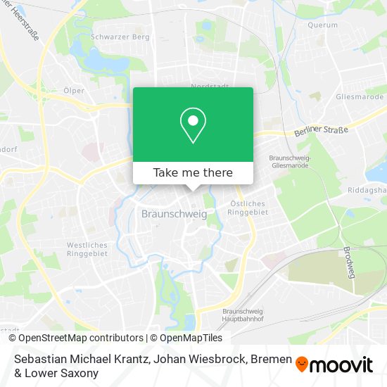 Sebastian Michael Krantz, Johan Wiesbrock map