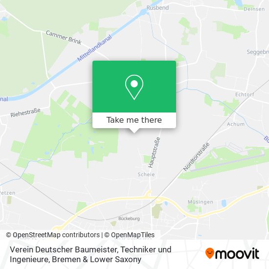 Verein Deutscher Baumeister, Techniker und Ingenieure map