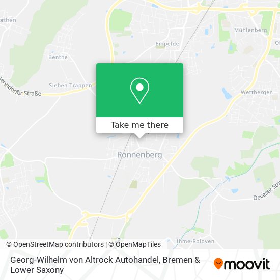 Georg-Wilhelm von Altrock Autohandel map