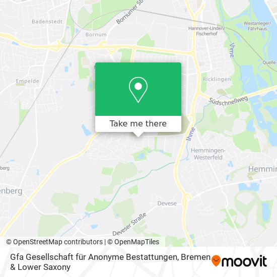 Gfa Gesellschaft für Anonyme Bestattungen map