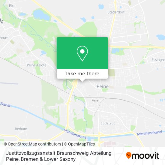 Justitzvollzugsanstalt Braunschweig Abteilung Peine map