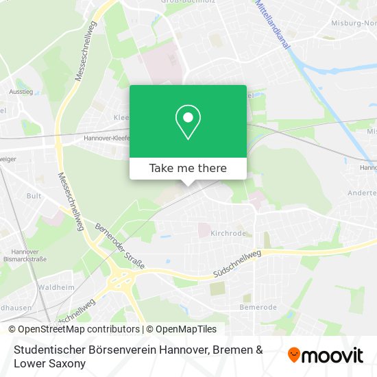 Карта Studentischer Börsenverein Hannover