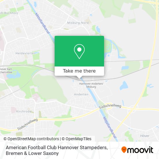 American Football Club Hannover Stampeders map