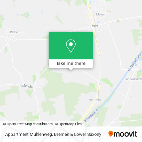 Appartment Mühlenweg map