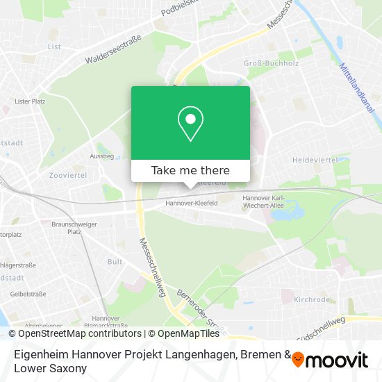 Карта Eigenheim Hannover Projekt Langenhagen
