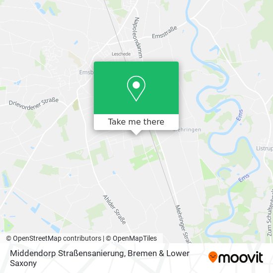 Middendorp Straßensanierung map