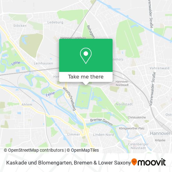 Kaskade und Blomengarten map