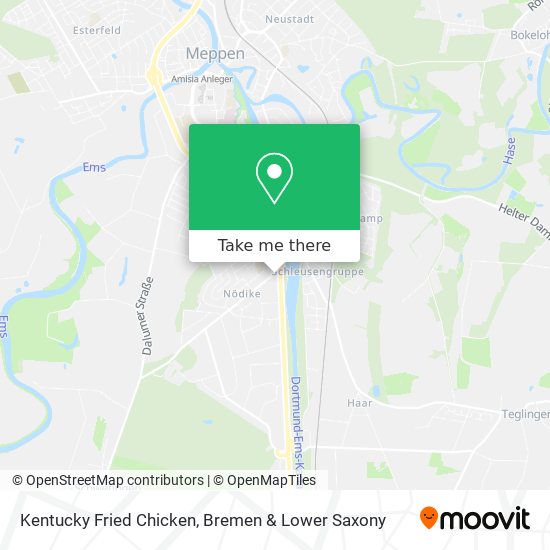 Kentucky Fried Chicken map