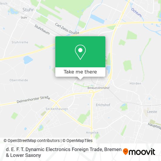 d. E. F. T. Dynamic Electronics Foreign Trade map