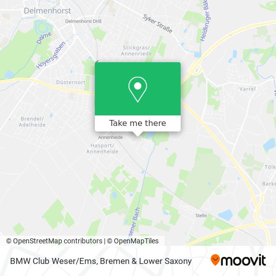 BMW Club Weser/Ems map