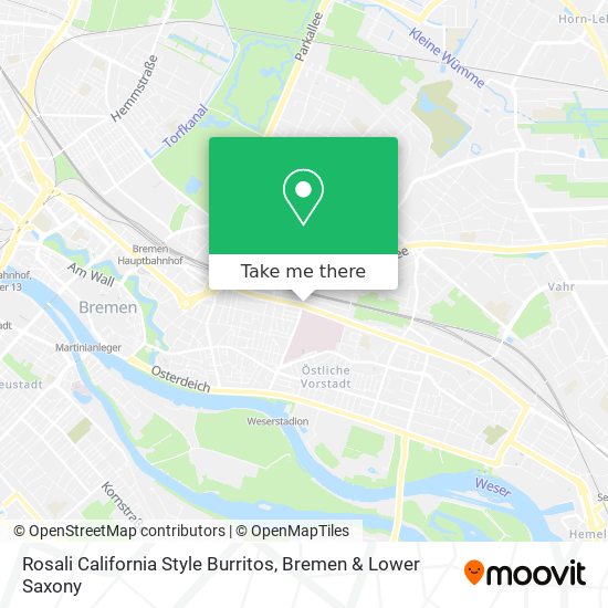 Rosali California Style Burritos map