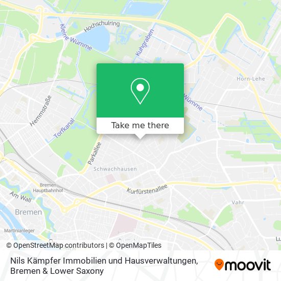Карта Nils Kämpfer Immobilien und Hausverwaltungen