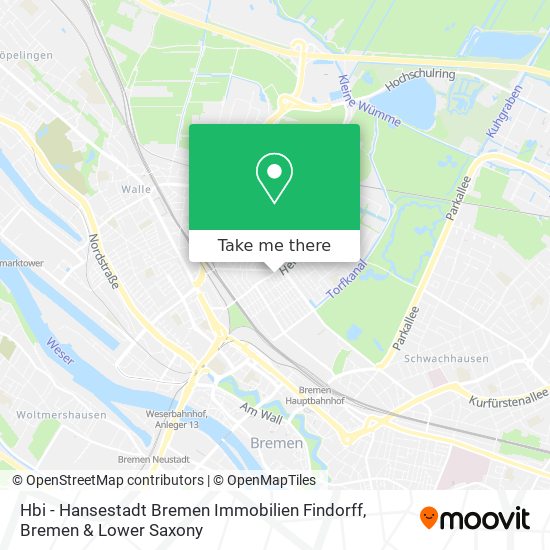 Hbi - Hansestadt Bremen Immobilien Findorff map