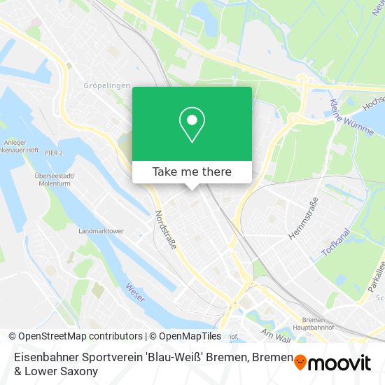 Eisenbahner Sportverein 'Blau-Weiß' Bremen map