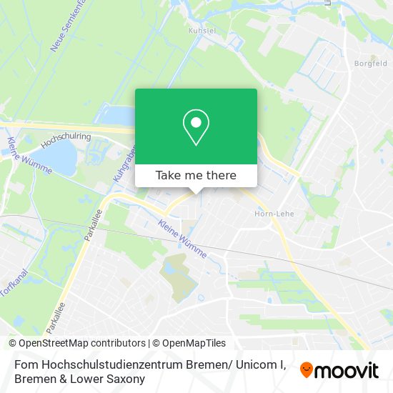 Fom Hochschulstudienzentrum Bremen/ Unicom I map