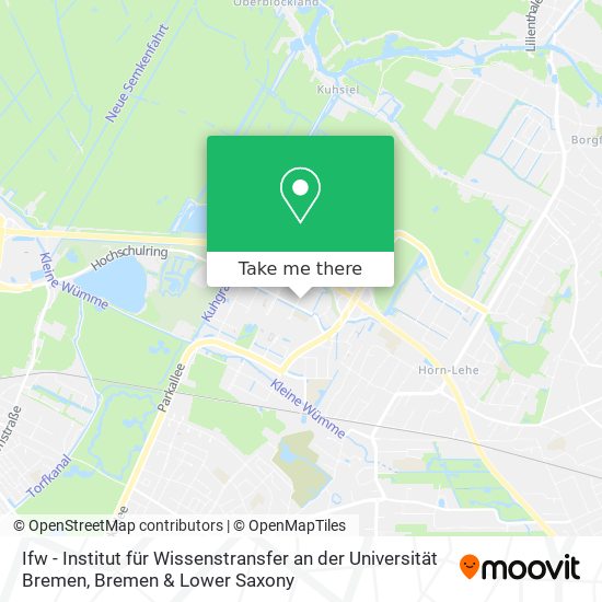 Ifw - Institut für Wissenstransfer an der Universität Bremen map