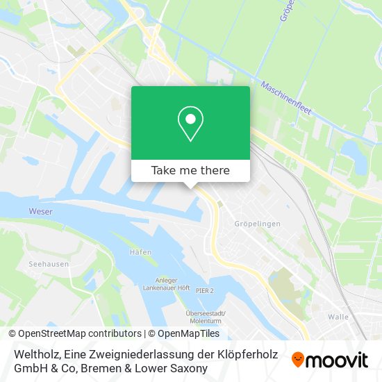 Weltholz, Eine Zweigniederlassung der Klöpferholz GmbH & Co map