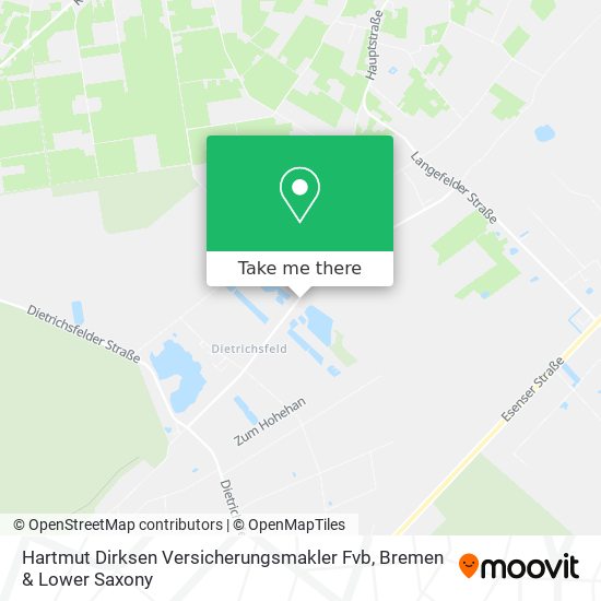 Hartmut Dirksen Versicherungsmakler Fvb map